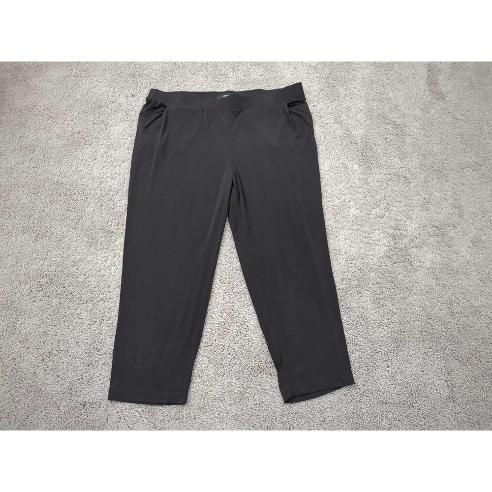 Torrid Capri Pants Womens 3 Black Stretch High Rise Pockets Casual